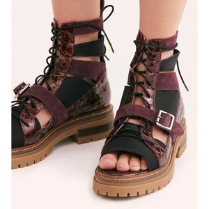 NWOB Free People Mandi Lace Up Boot Sandals